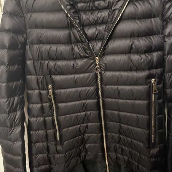 Moncler Ruffle Bottom Coat with Removable Hat - Picture 3 of 4
